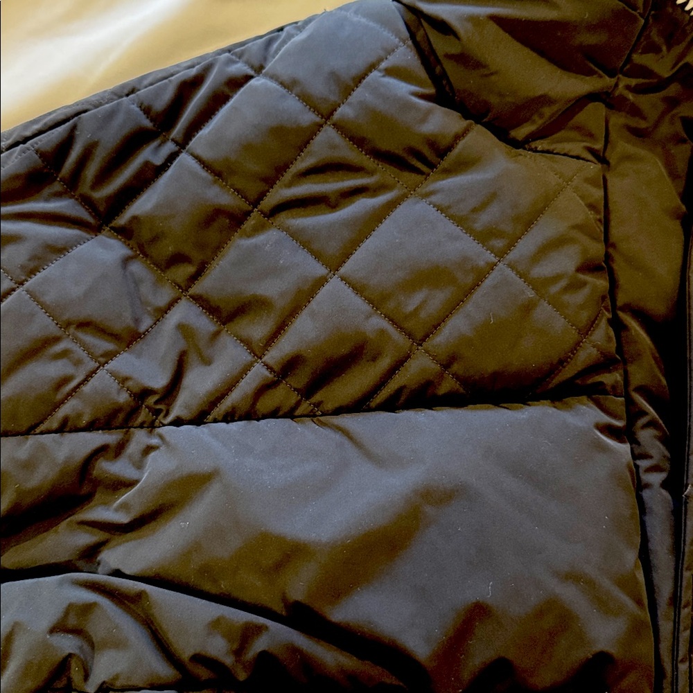 rag & bone Black Quilted Puffer Jacket with White Faux Fur Collar - Picture 7 of 16